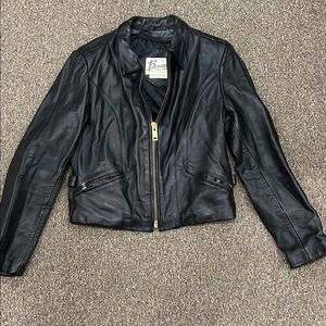 Vintage Berman’s Leather Jacket - size 12 with Removable lining.